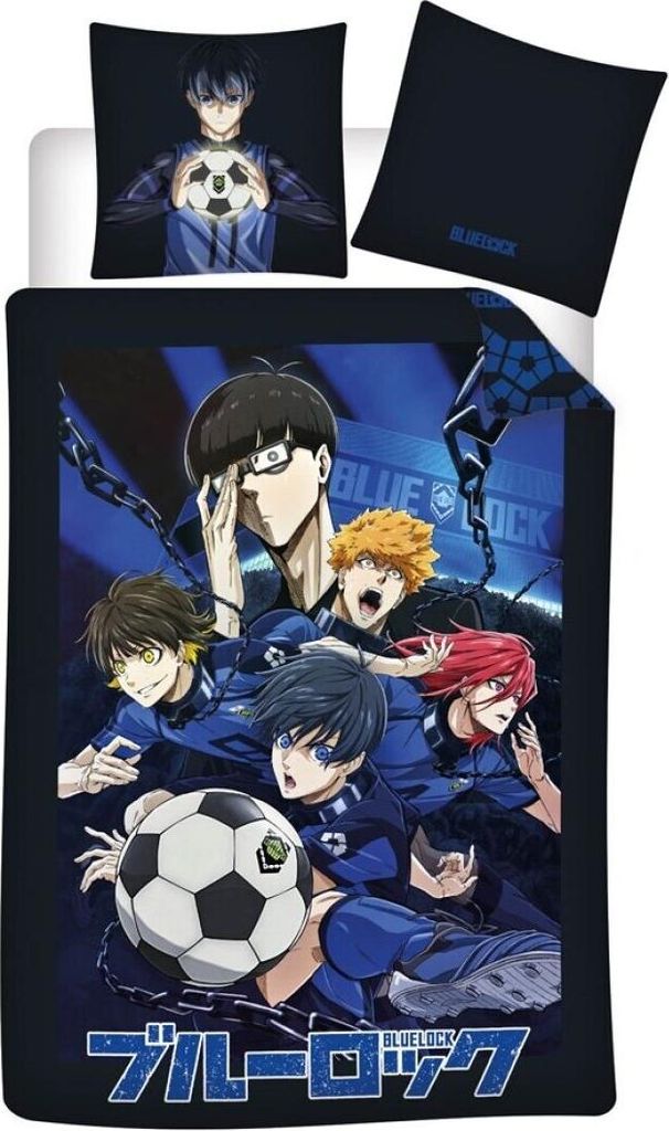 Blue Lock Bettbezug Polyester 140 x 200 cm - Baumwolle - 63 x 63 cm