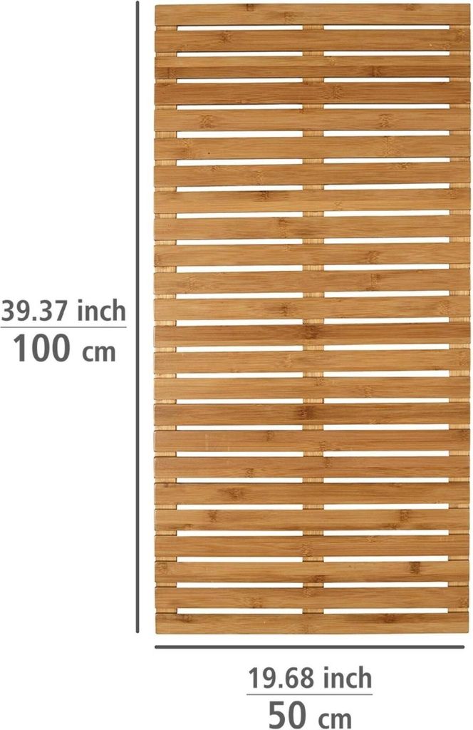 WENKO Baderost Indoor Outdoor Bambus Vorleger 100x50 cm Produktbild 4