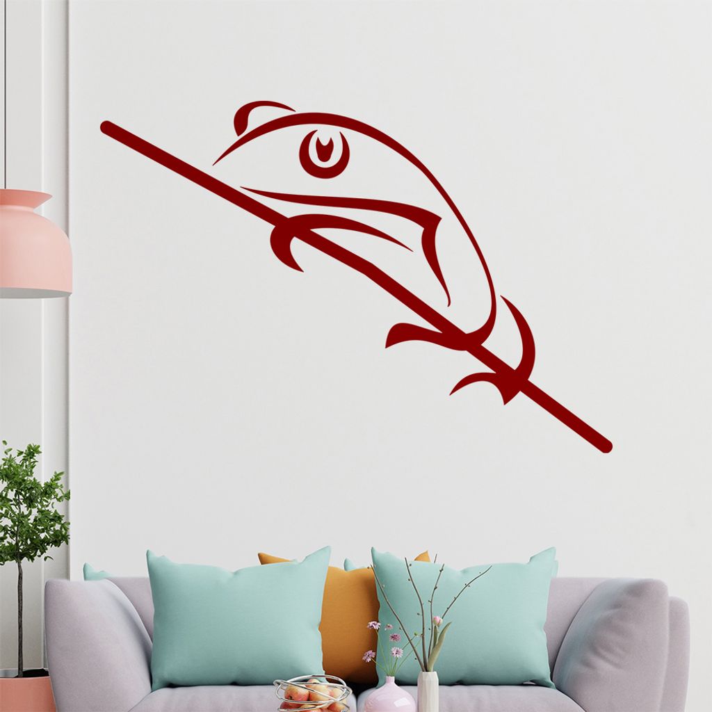 Frosch Linien Wandtattoo in 6 Größen - Wandaufkleber Wall Sticker - Dekoration, Küche, Wohnzimmer, Schlafzimmer, Badezimmer
