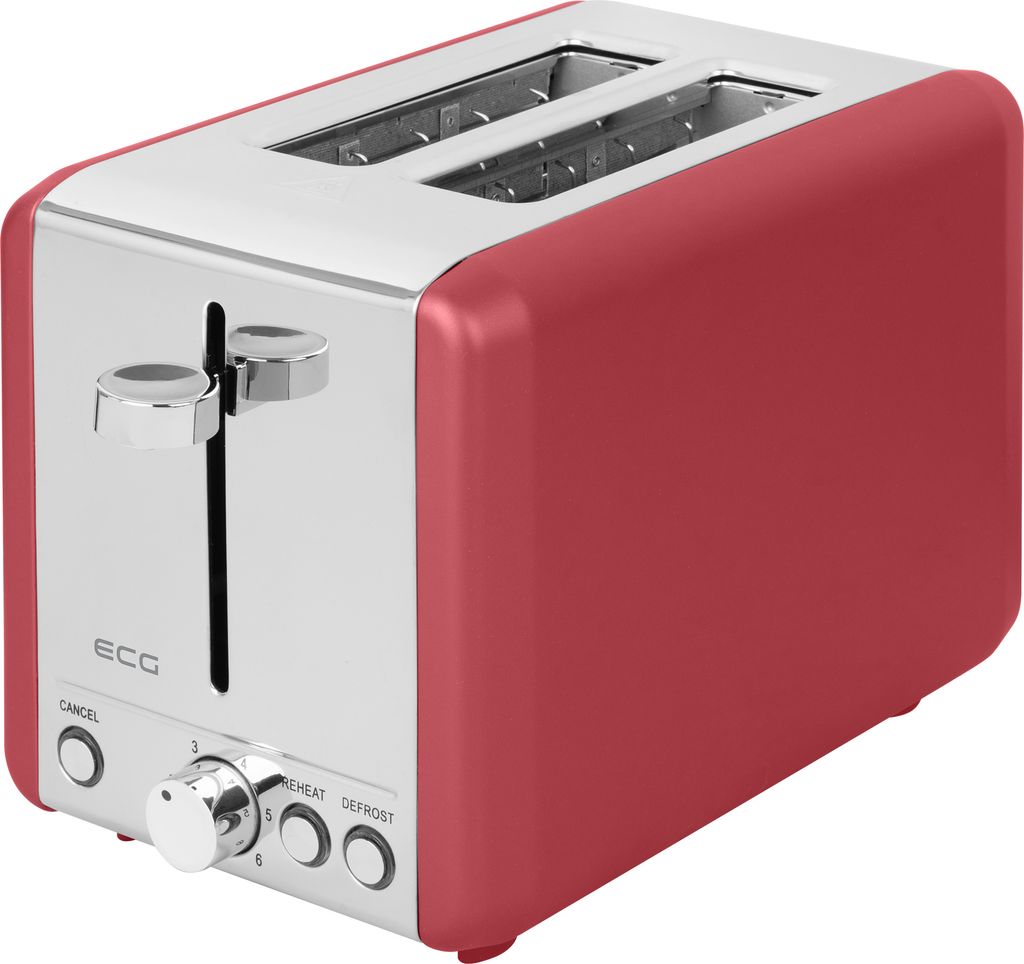 ECG ST 2708 Tradizione Corsa |Toaster | 2 Toasts | 6 Grad Temperaturregelung | 925 W | rot |