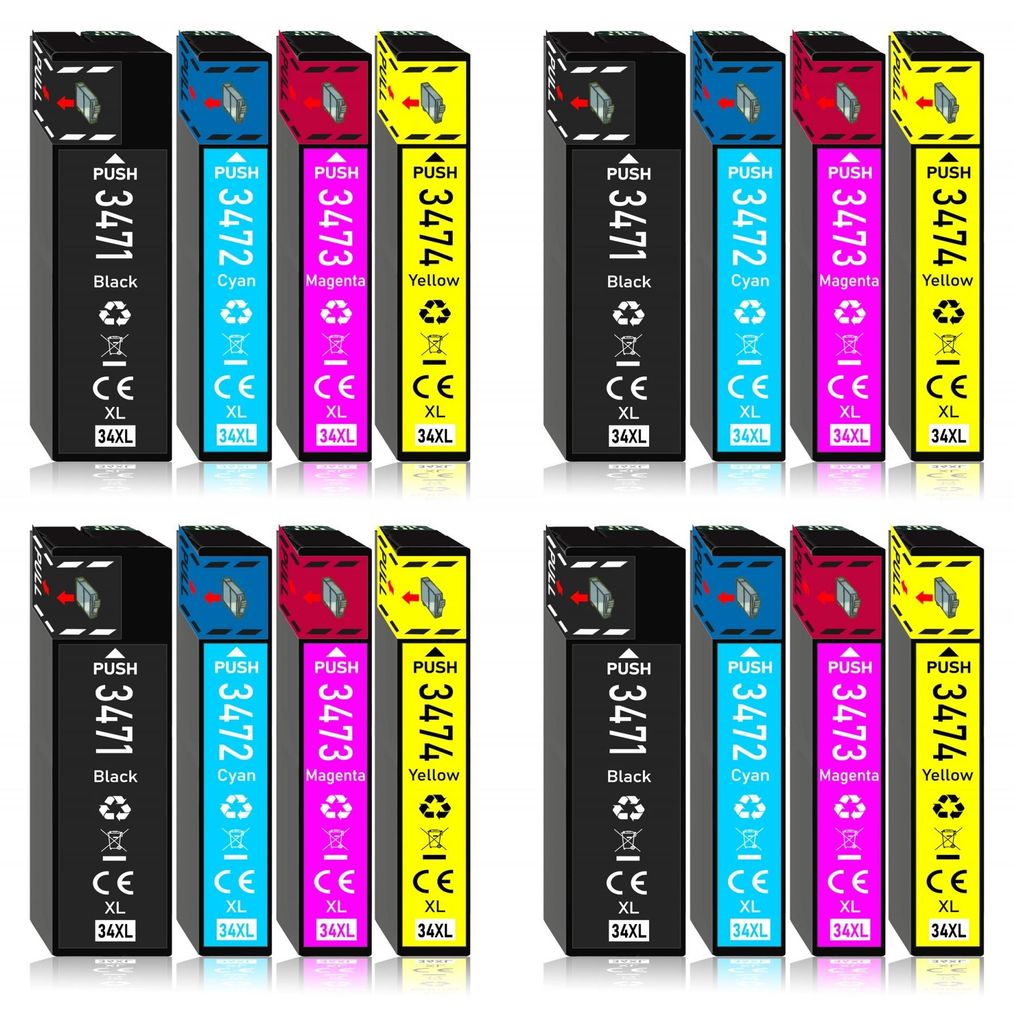 16er Pack Druckerpatronen 34 34XL kompatibel mit Epson Produktbild 