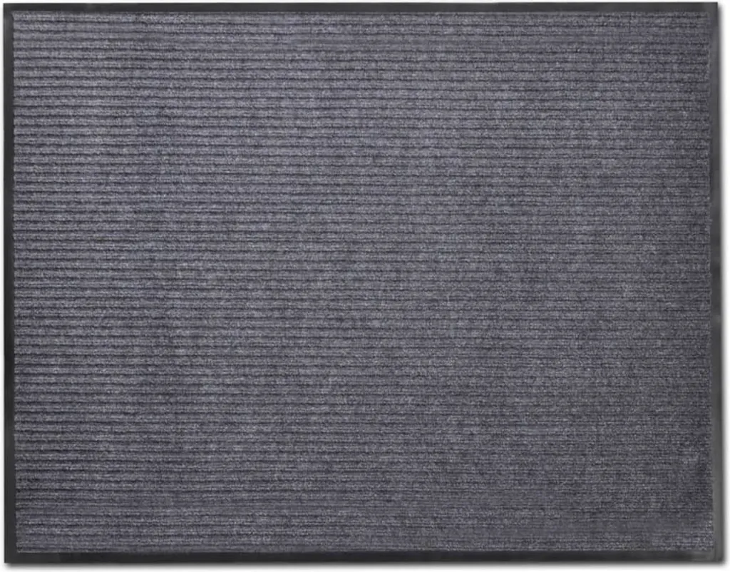 Grand paillasson 120x180 cm gris en PVC pour garage, terrasse et commerce