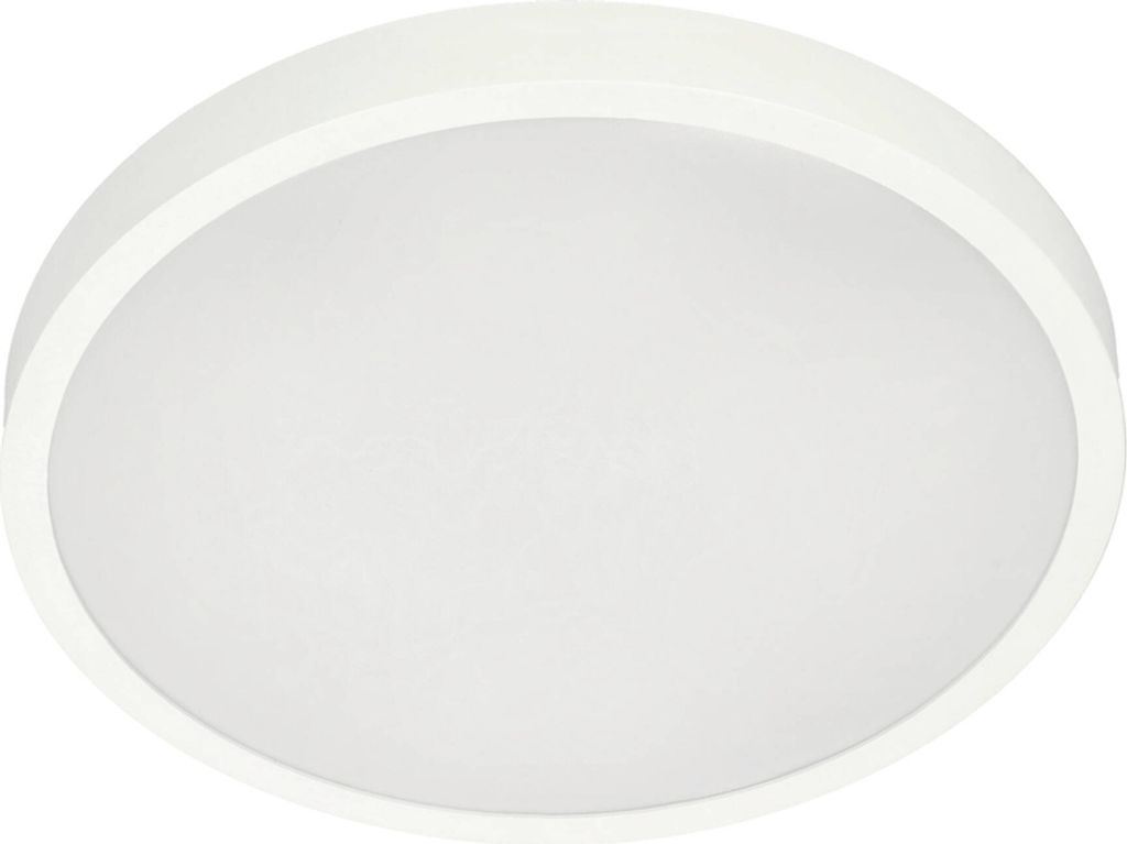 A white LED ceiling light with a white ring.