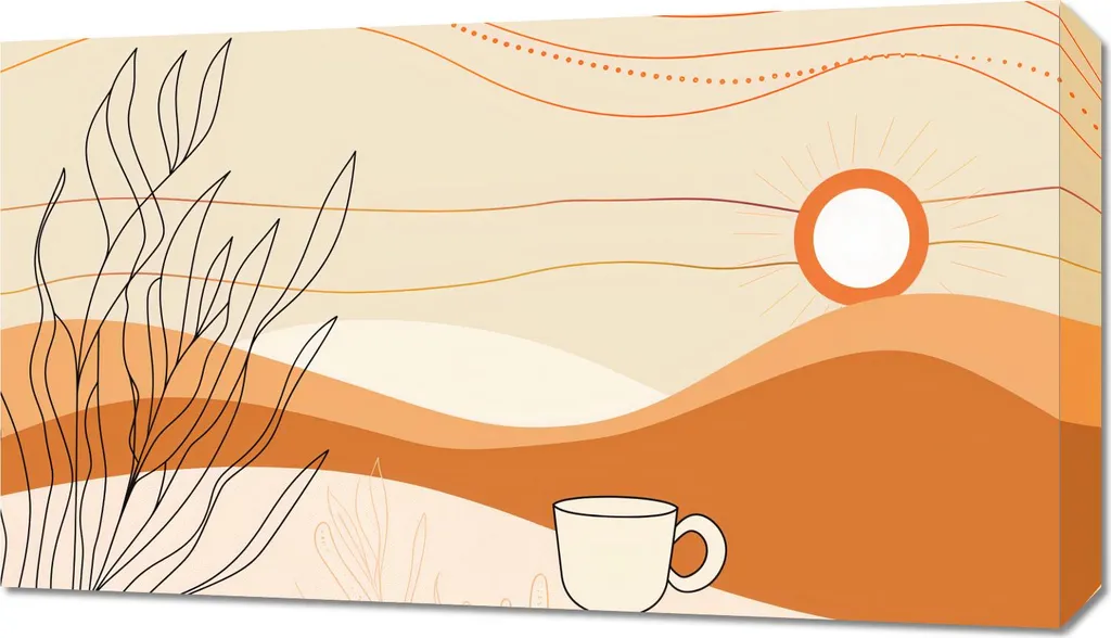 Tableau Image 70 x 40 cm Morgenzeit Le Matin pour Décoration Murale Chic
