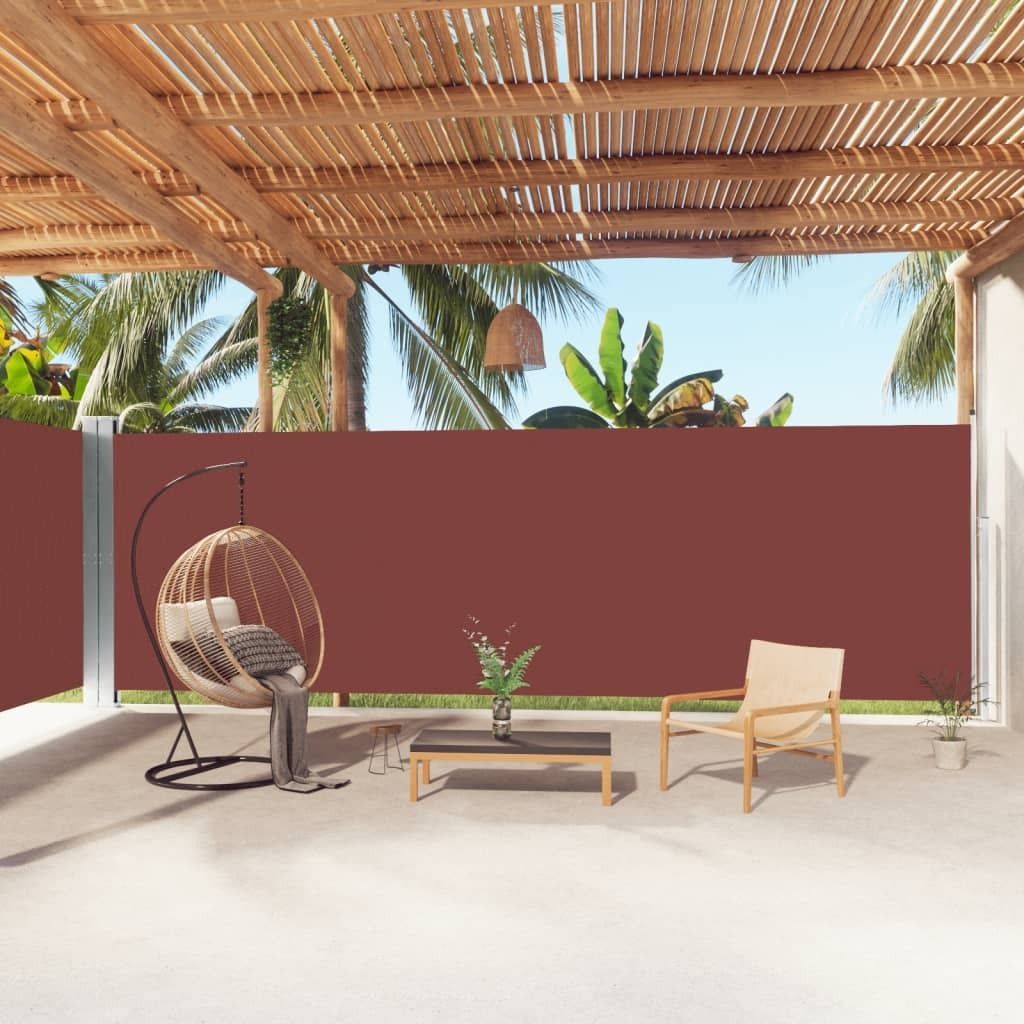 "2026 Promotion" Seitenmarkise Ausziehbar - ANTI-UV - Braun 200x1000 cm - - Sonnenschutz CC9634