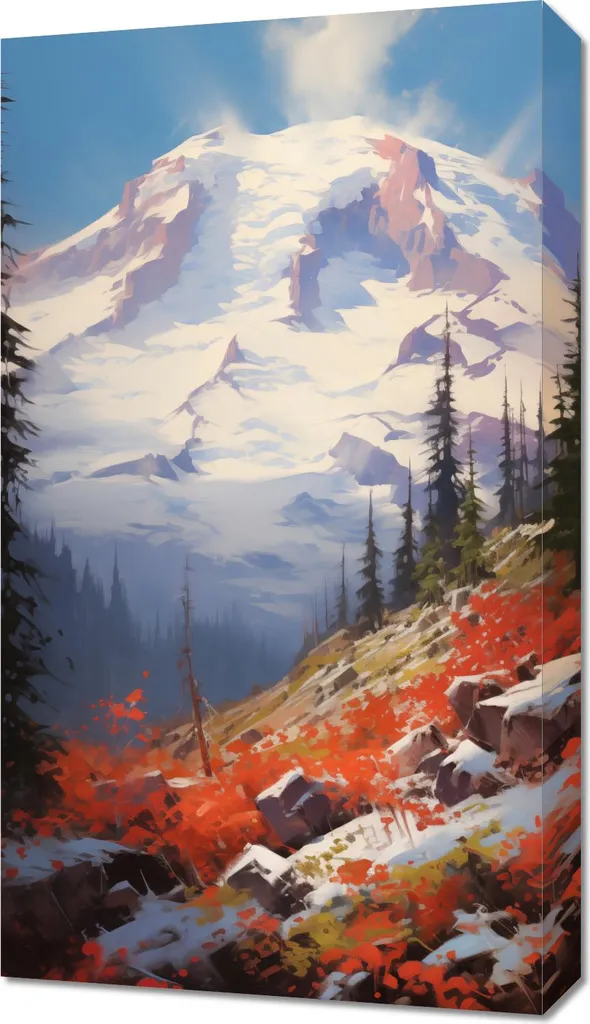 Tableau Image 40 x 70 cm La majesté des cols de montagne pour Salon