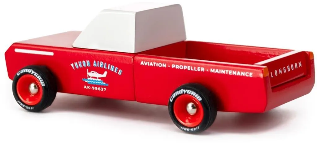 Candylab Americana Longhorn Red : Voiture jouet en bois vintage chic