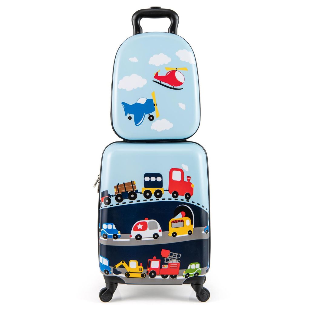 COSTWAY 2tlg Kinderkoffer + Rucksack, Kindertrolley aus Produktbild 