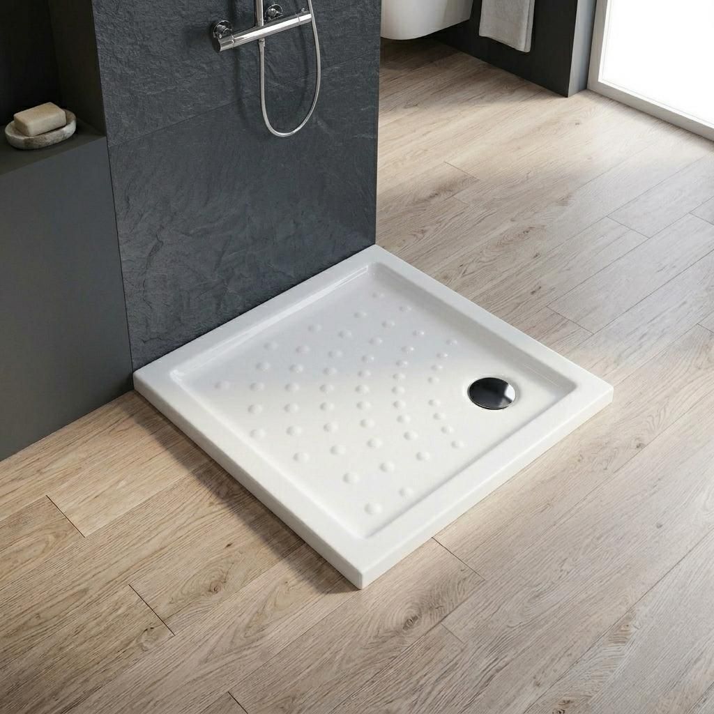 Duschwanne mit Antirutschbeschichtung aus Keramik 90X90 | Produktbild 