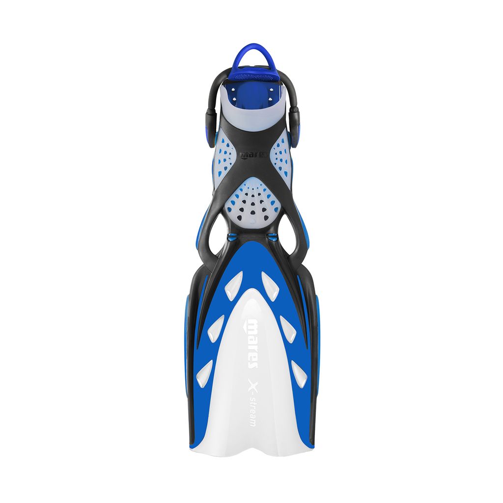 Mares X-Stream Geräteflossen mit Bungee Straps, Größe:R, Farbe:blau