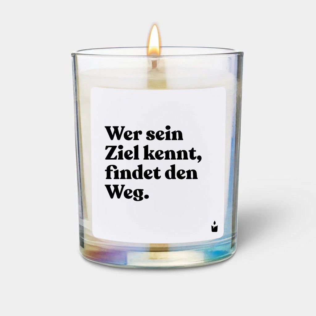 ChattyCandles Duftkerze Rainbow Woody Wer sein Ziel kennt, findet den Weg.
