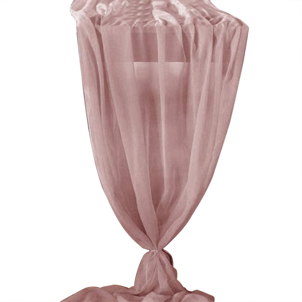 Tischläufer Solid Color Decorative Romantic Chiffon Hochzeitstisch Runner für Brautschauer-Grau Rosa 2