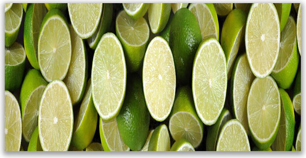 Tulup Leinwand-Bilder 140x70 Wandbild Canvas Kunstdruck Limetten Küche