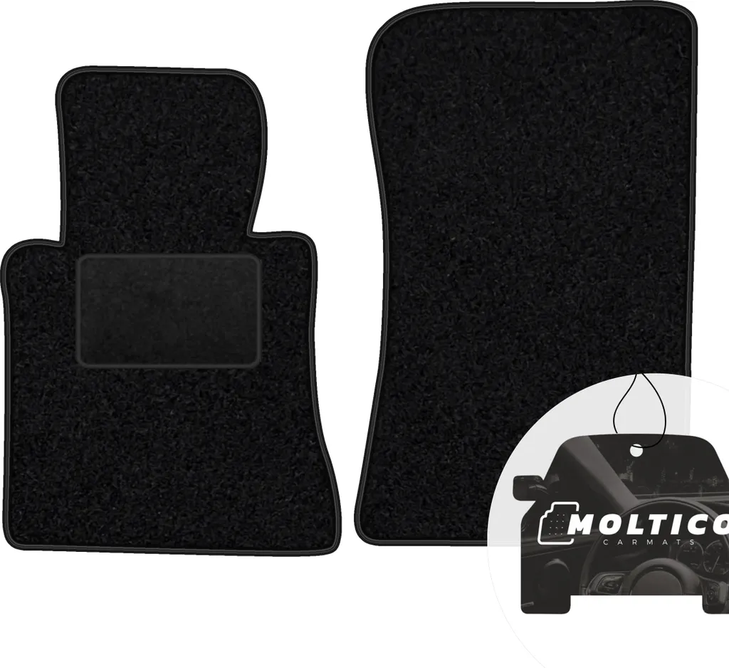 Tappetini Auto Anteriori Velours Neri per Mercedes W126 moto-MOLTICO