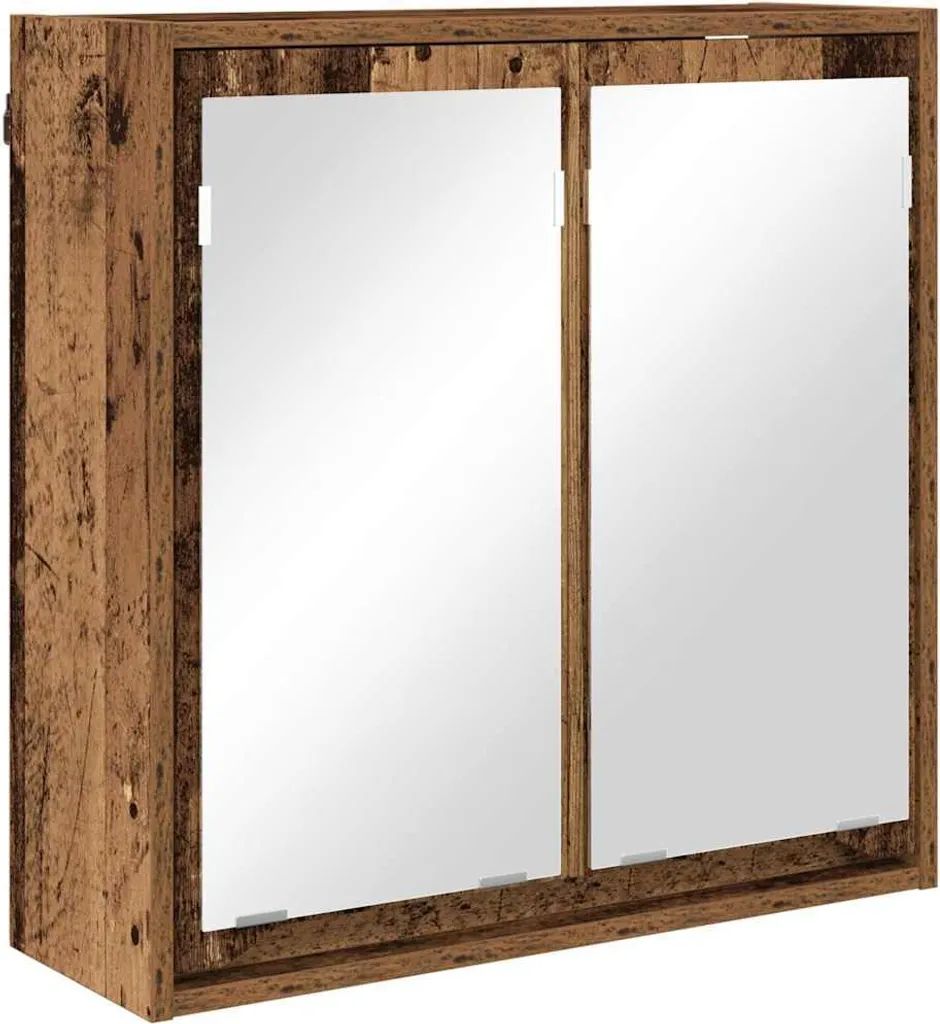 Mobile Bagno con Specchio Compatto vidaXL Legno Recuperato 60cm
