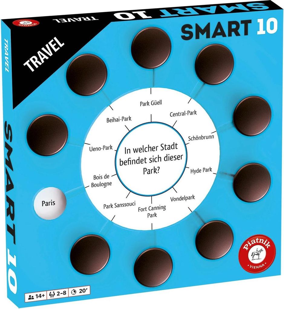 Piatnik - Smart 10 Zusatzfragen - Travel Reisen Quiz Rätsel Produktbild 