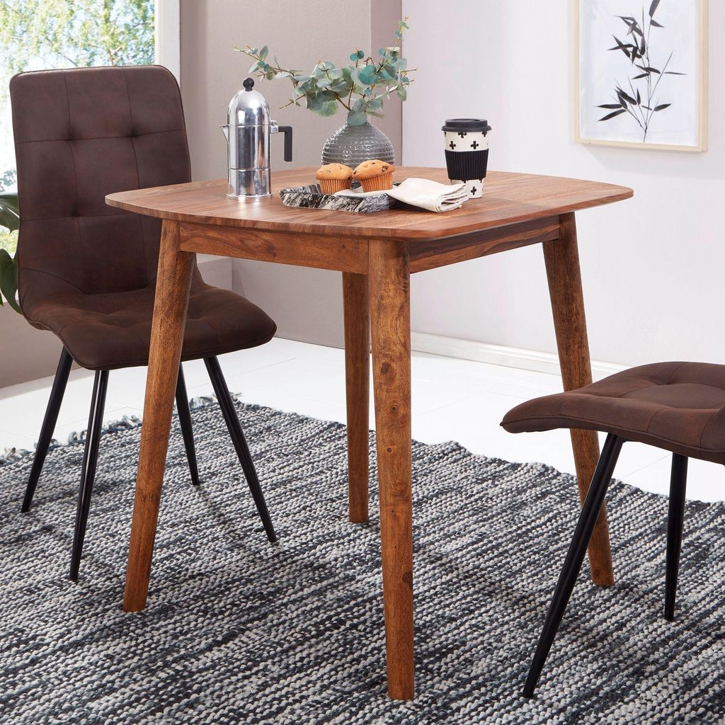 FineBuy Esszimmertisch 80 cm Sheesham Massivholz Tisch Produktbild 