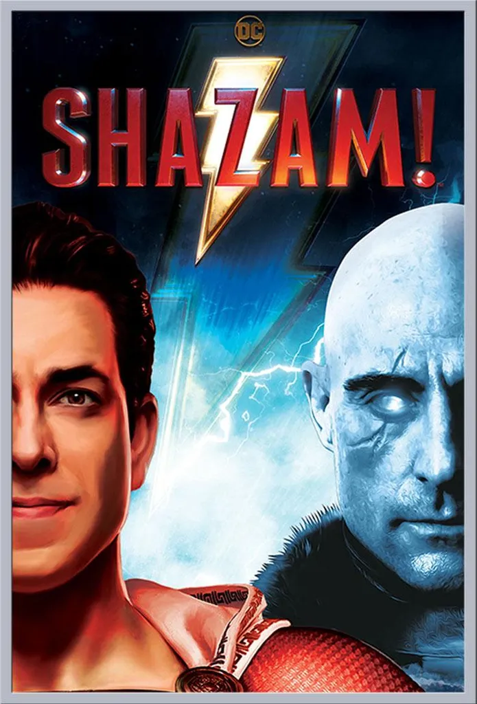 Affiche Shazam Cadre Argenté Interchangeable et Vitre Acrylique Shinsuke