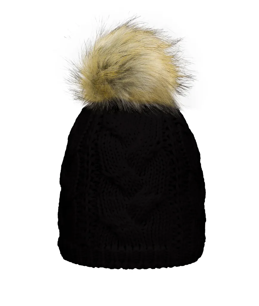 Passigatti Cappello Donna Nero con Pompon - Berretto Invernale Caldo