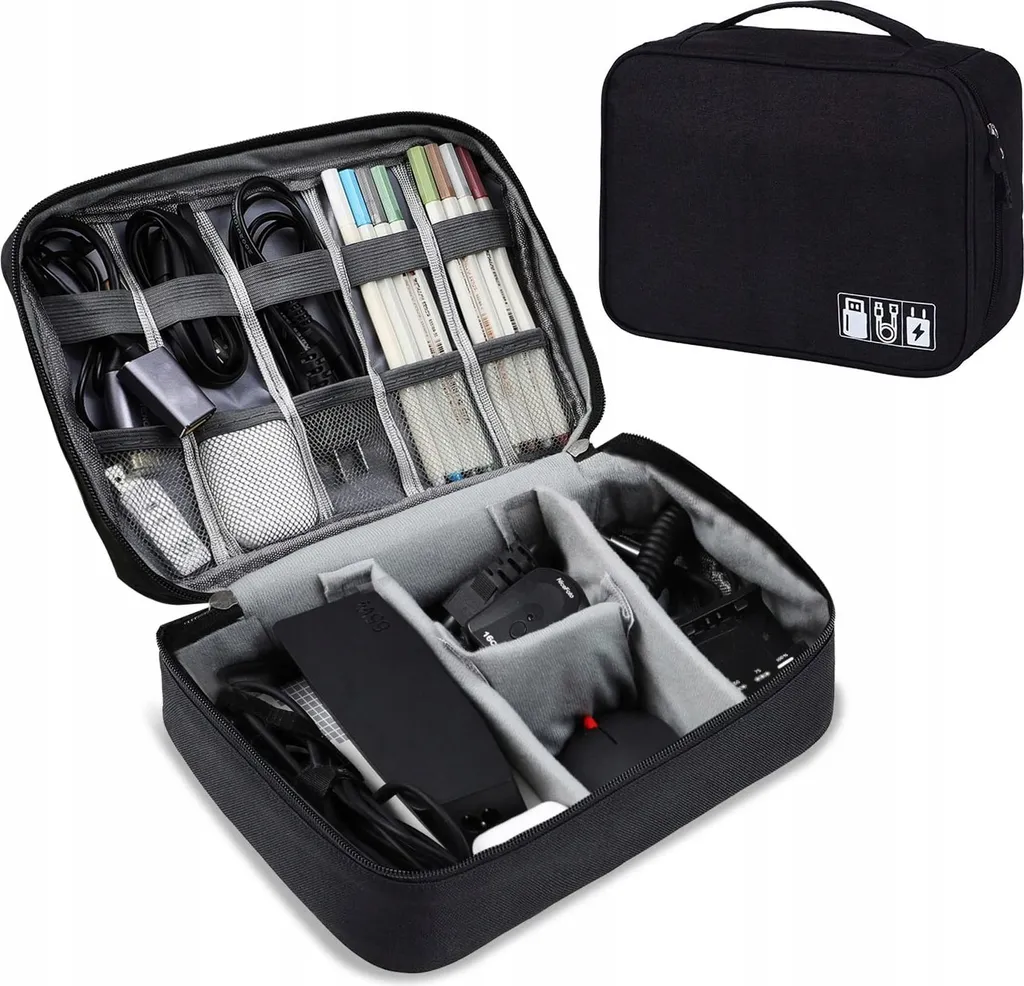 Organiseur Métal Noir 10x28x18 cm - Rangement Robuste et Design Aéré