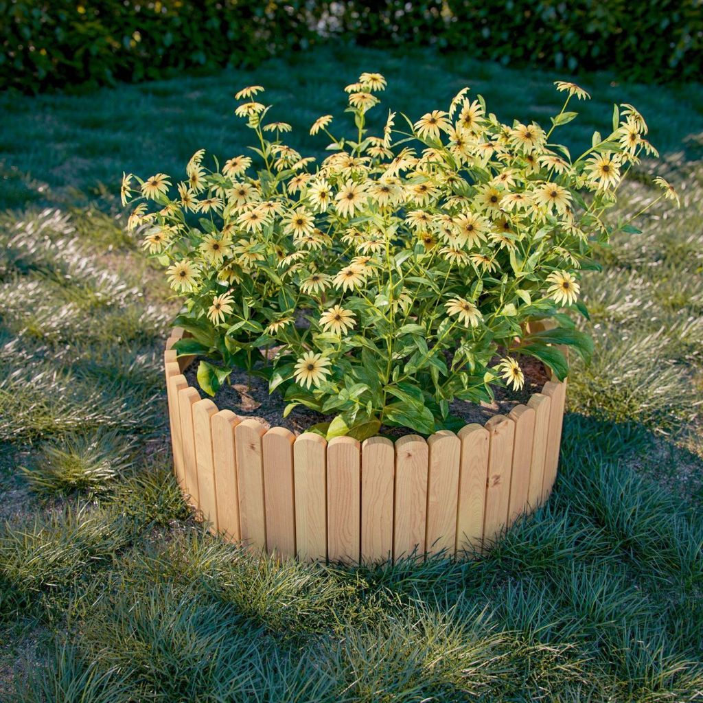 Dekorativní dřevěný zahradní plot, přírodní, 200x40 cm Obrázek produktu 11