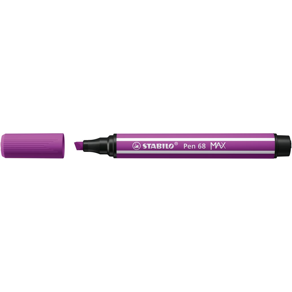 STABILO Pen 68 Fasermaler – Violett, Strichstärke 1,0 Mm, Wasserbasierte Tinte, 3er-Pack