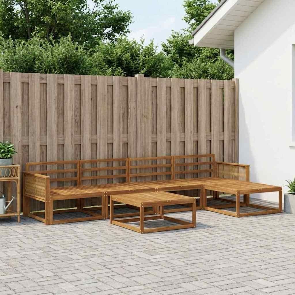 Möbel Outdoor-Sofagarnitur 6 pcs Natur Massivholz AkazieGartensofas - Gartensofas c845