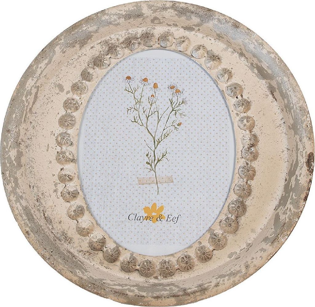Clayre & Eef Bilderrahmen 18x24 cm Beige Metall Produktbild 