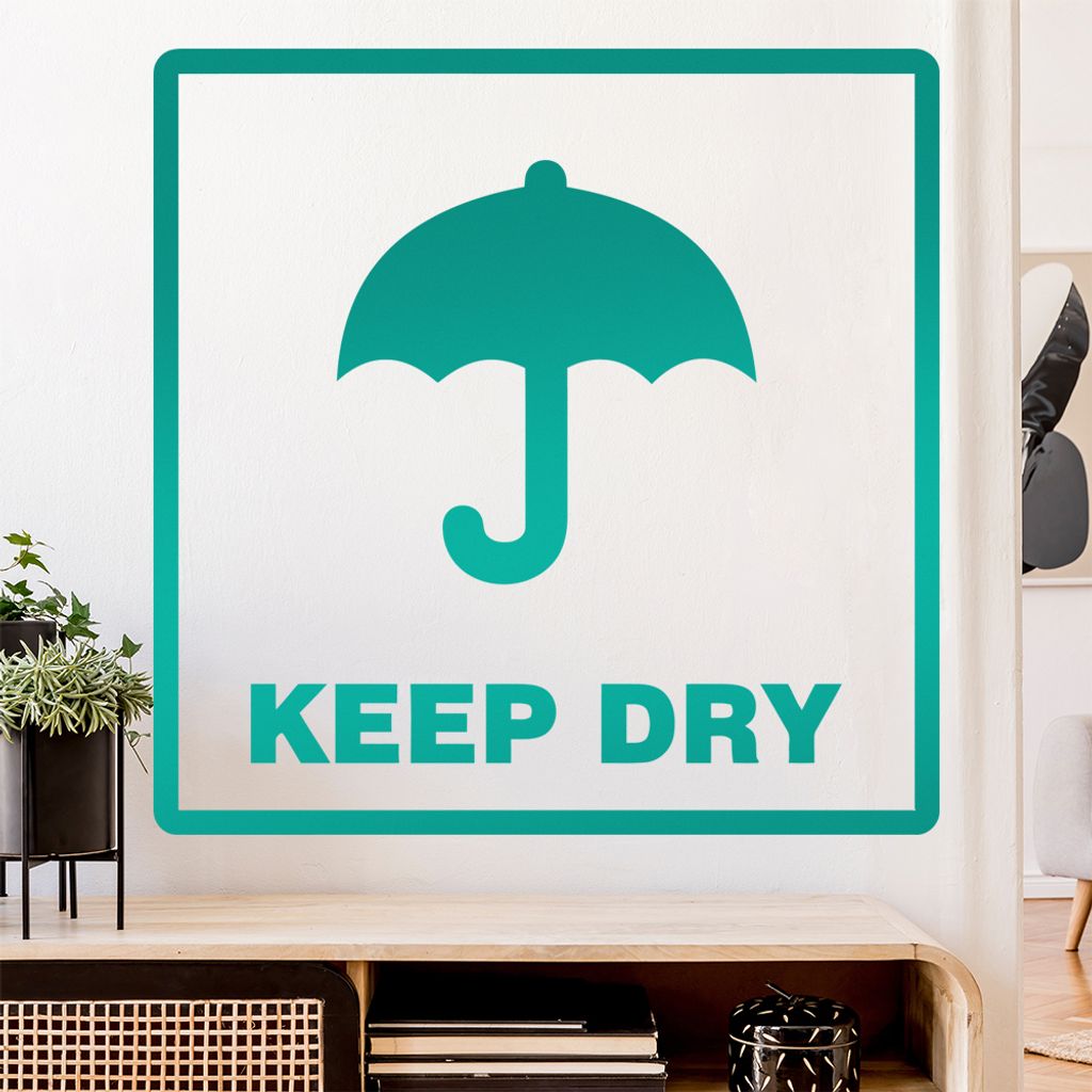 Keep Dry - trocken lagern Wandtattoo Wandaufkleber Wall Sticker - Dekoration, Küche, Wohnzimmer, Schlafzimmer, Badezimmer