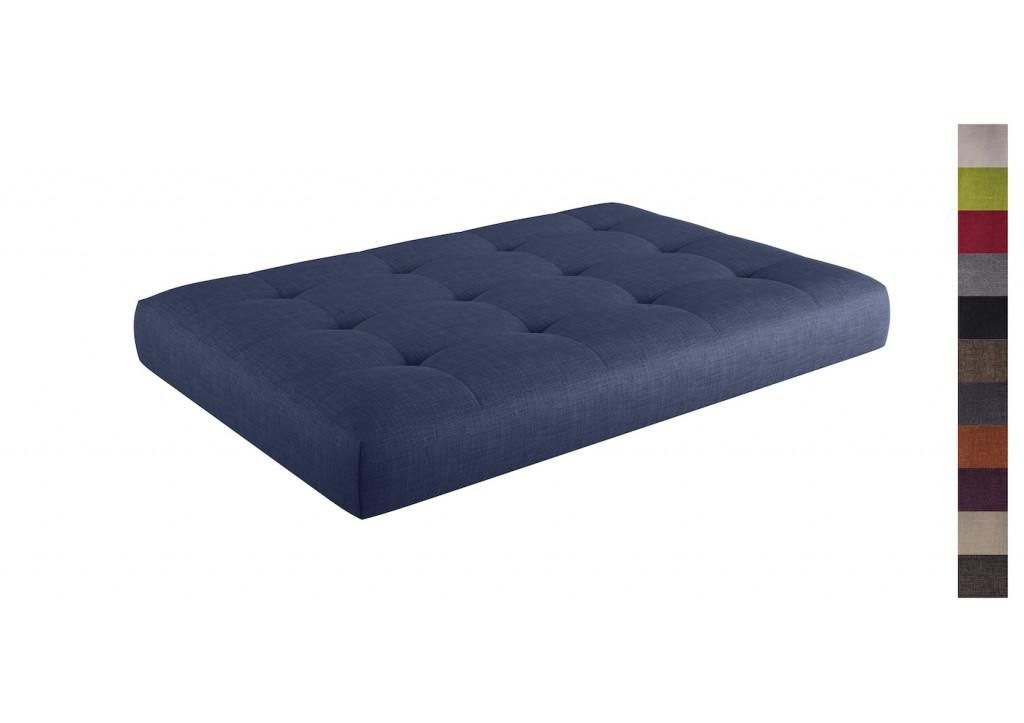 sunnypillow Palettenkissen Verona gesteppt Sitzkissen 120x60x15cm, Cobalt
