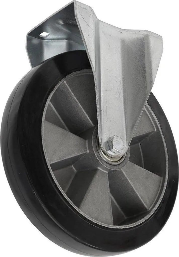Roue increvable 152 mm caoutchouc robuste avec poignée de manutention