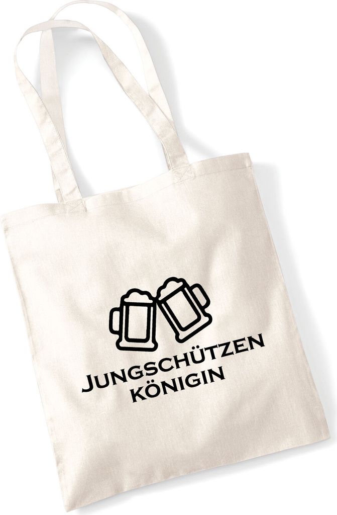 Huuraa Jutebeutel Jungschützenkönigin Schützenfest 10 Liter Natural Baumwolle Tasche Geschenkidee
