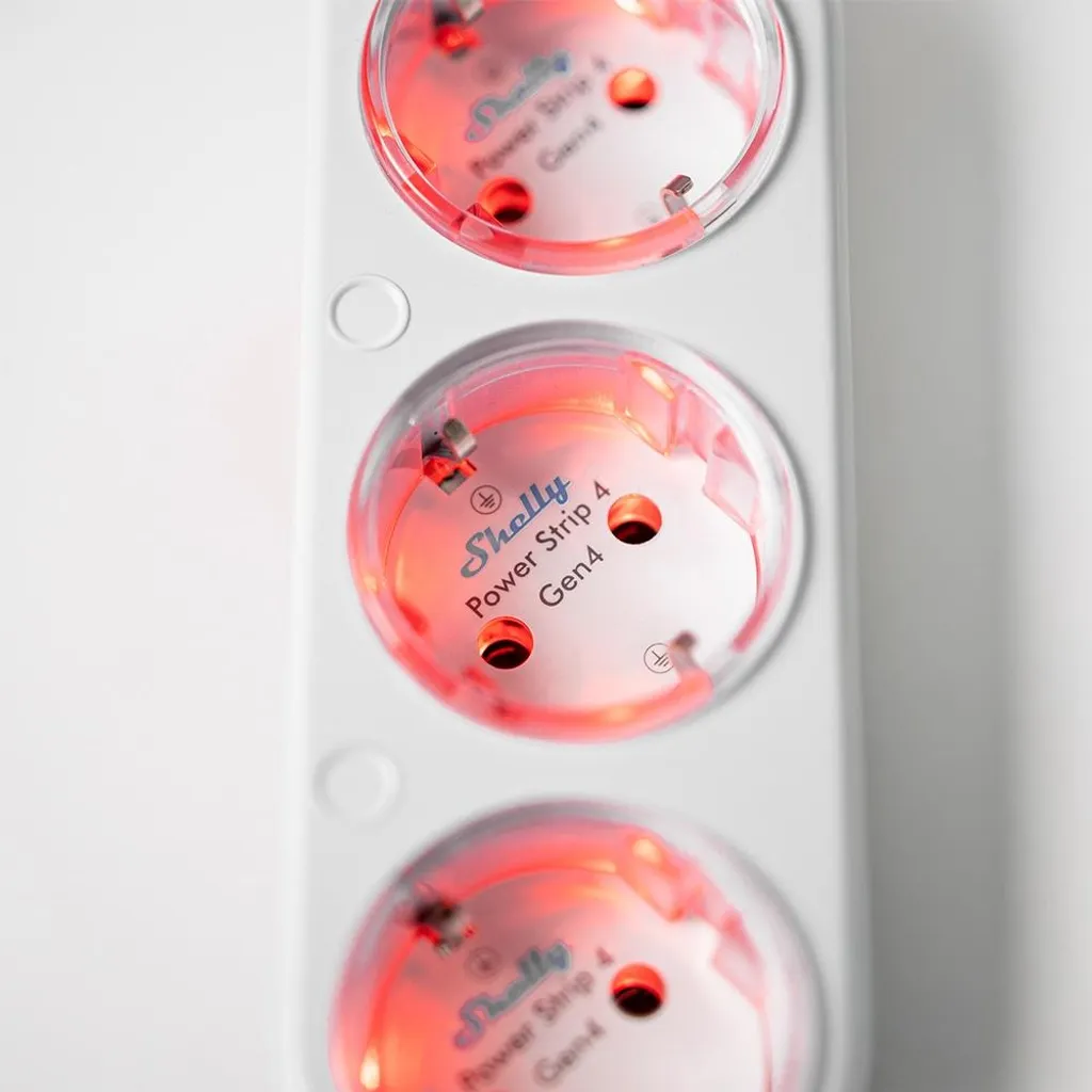 Multiprise Connectée Shelly Gen4 WiFi Zigbee Matter 4 Prises - Pack de 4 - 5