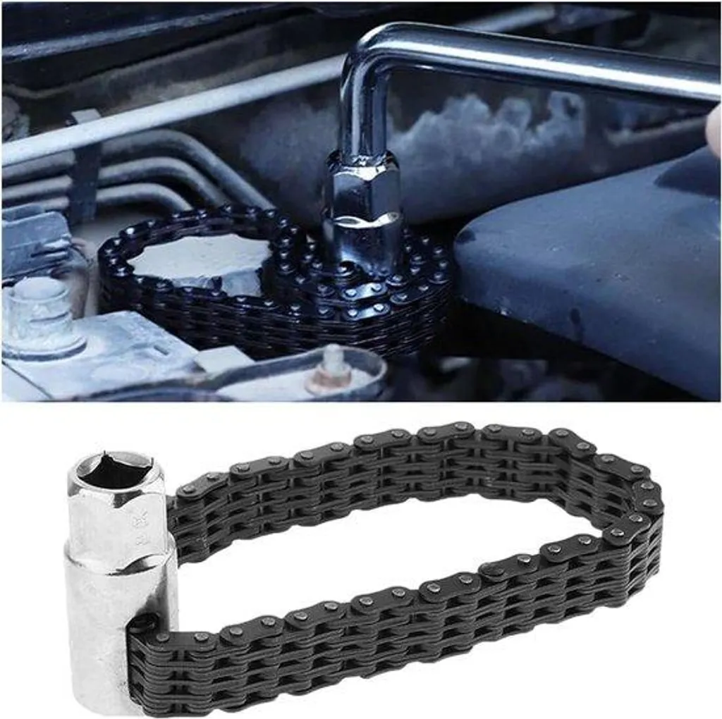 Clé à filtre à huile réglable 60-110mm pour auto et moto universelle