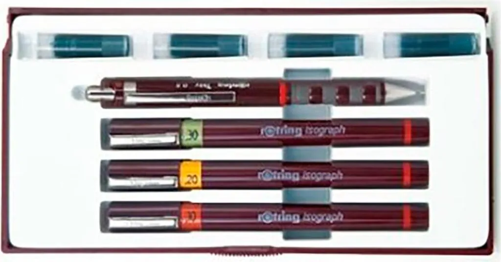 Pochettes de stylos techniques Rotring Isograph pour dessin de précision - 3