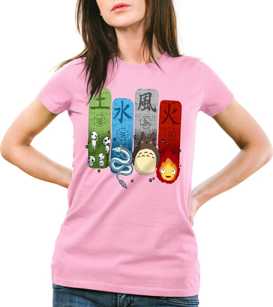 style3 Ghibli Family Damen T-Shirt totoro mononoke schloss Produktbild 