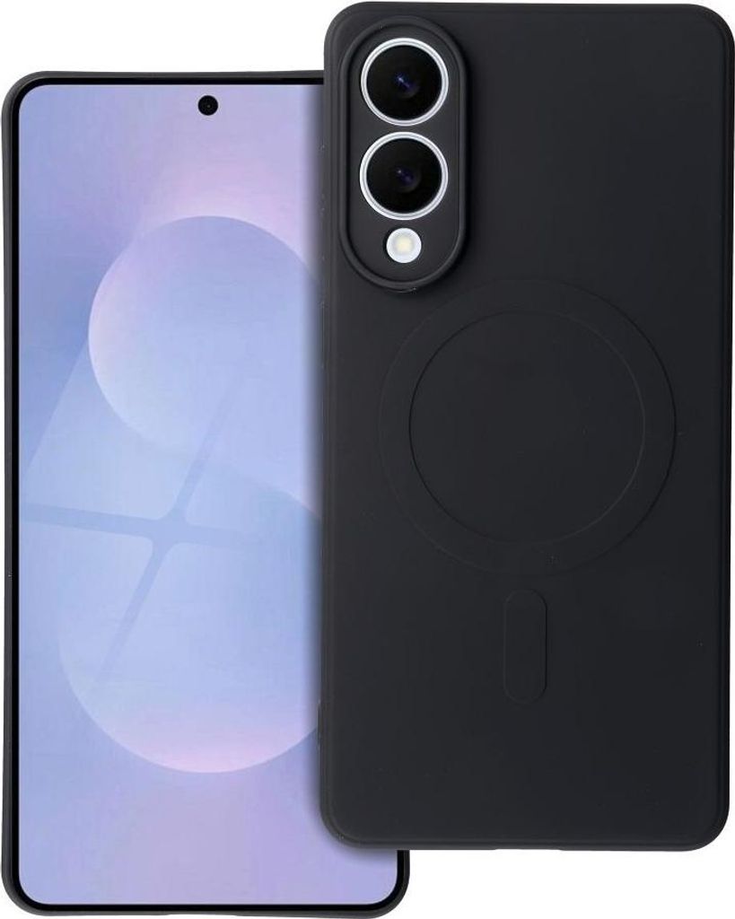 Case passend für Samsung S25 EDGE Silicone Mag Cover kompatibel mit MagSafe black