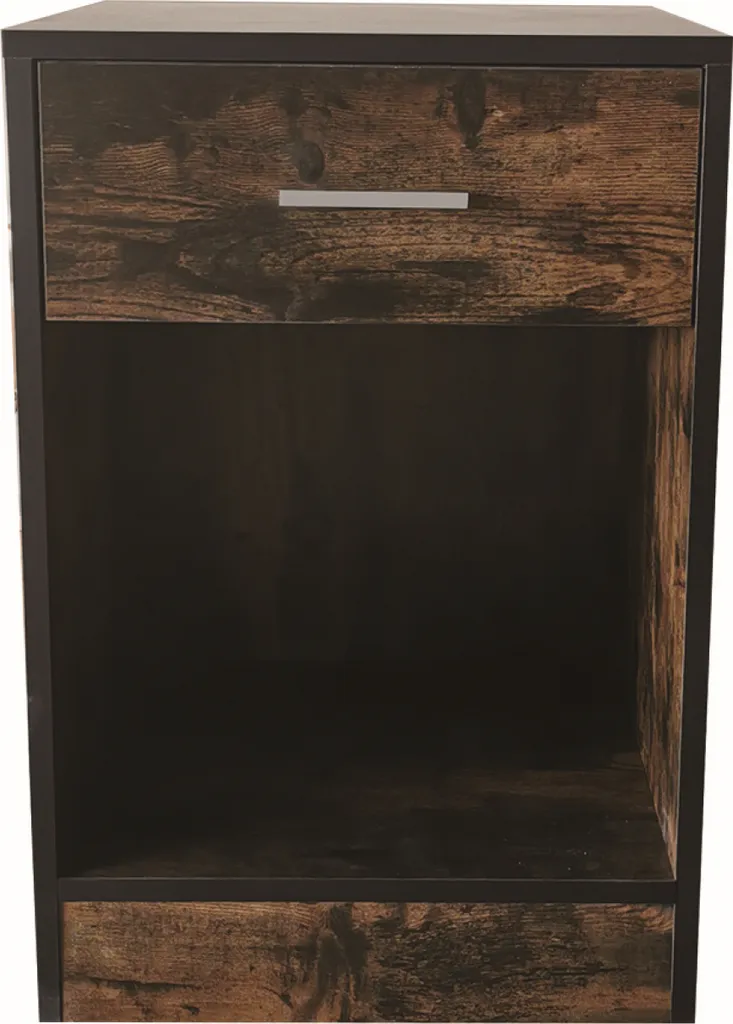 Table de chevet en bois marron idéale pour optimiser le rangement chambre