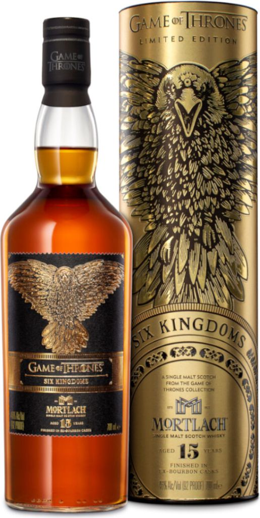 Mortlach 15 Jahre Six Kingdoms Game of Thrones Limited Edition in hochwertiger Geschenktube GoT Single Malt Scotch Whisky from the Game of Thrones ...