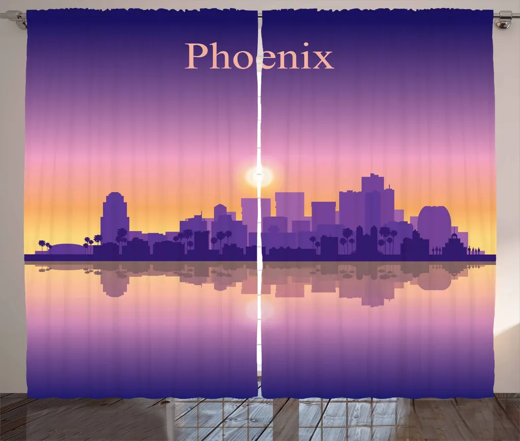 Tenda ABAKUHAUS 280x175cm: Skyline Phoenix Arancione Fucsia