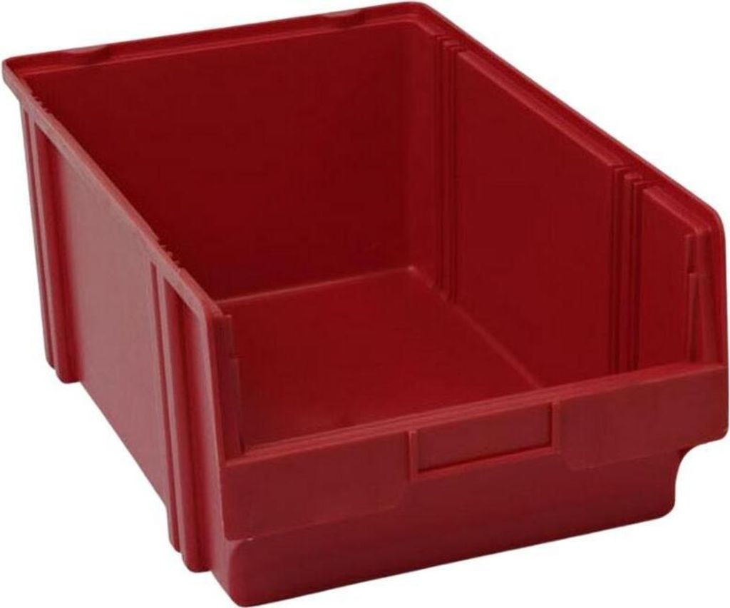 Sichtlagerkasten, Größe 4, BxTxH 200x350x150 mm, Farbe rot