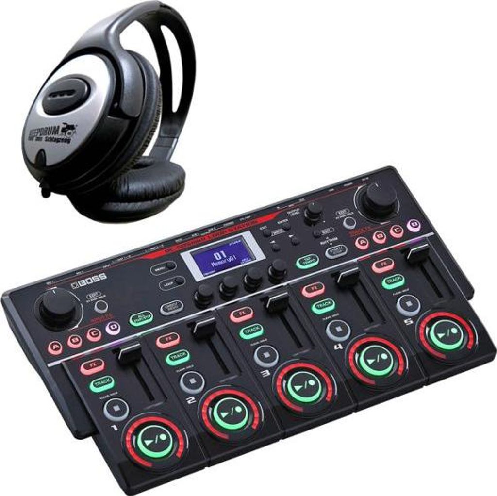 Boss RC-505 MK II Loop Station mit Kopfhörer