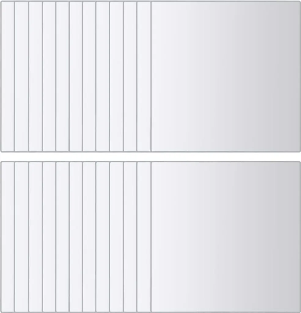 Set 48 Specchi Adesivi Parete Vetro Quadrato - Design Contemporaneo