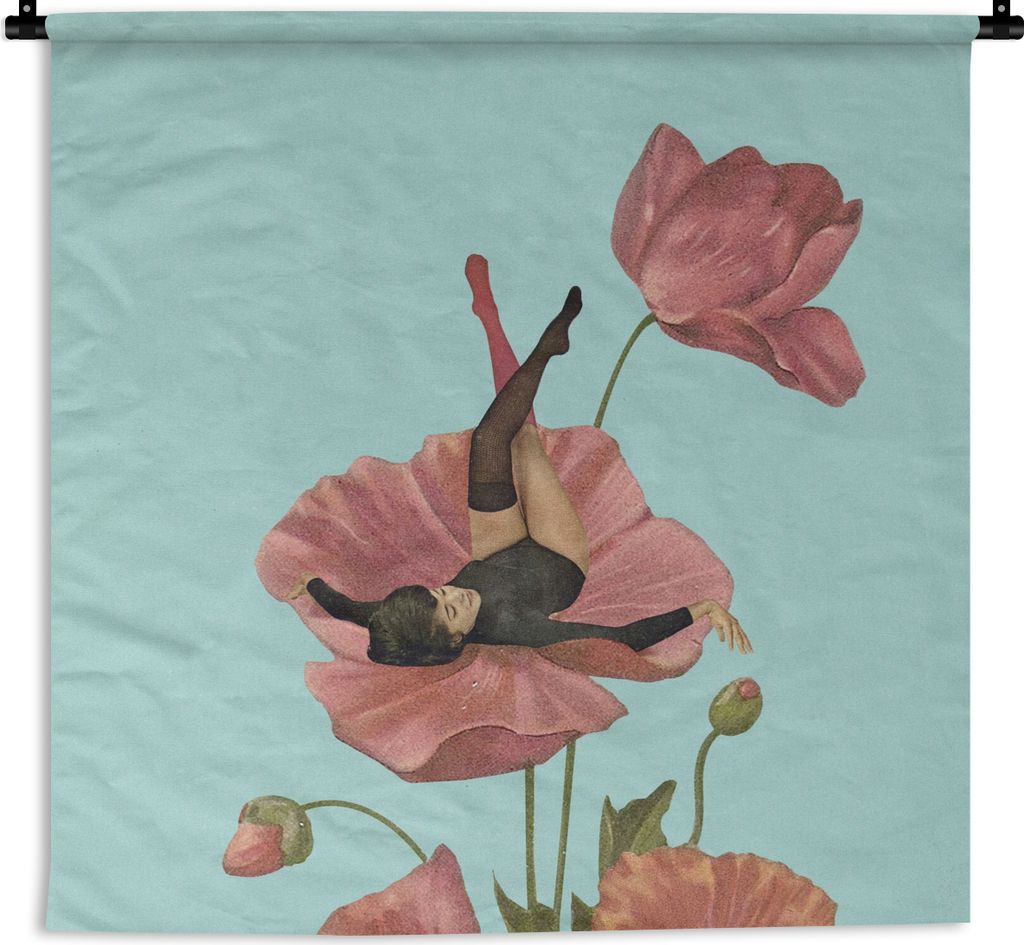 MuchoWow Wandteppich Wandbehang Träume - Vintage - Frauen 150x150 cm Tapisserie Dekoration Wandtuch - Wohnaccessoires - Modernes