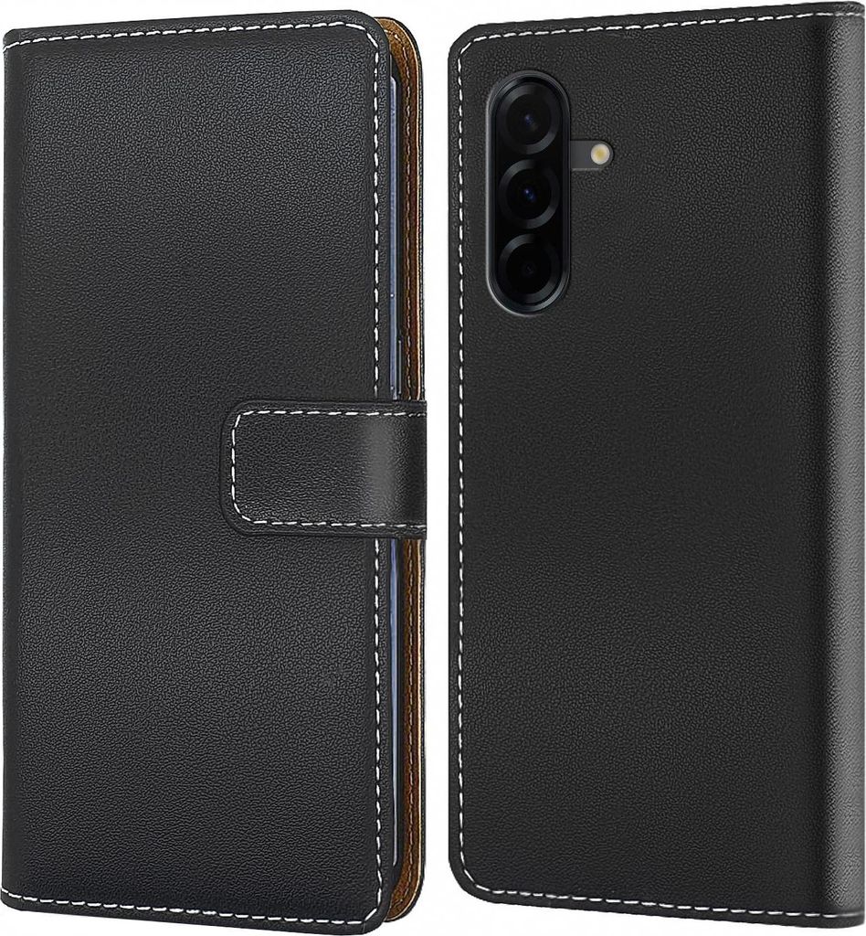 Handy Tasche für Samsung Galaxy A36 5G Schutzhülle Bookstyle Etui Klapphülle Wallet Flip Cover Case Schwarz