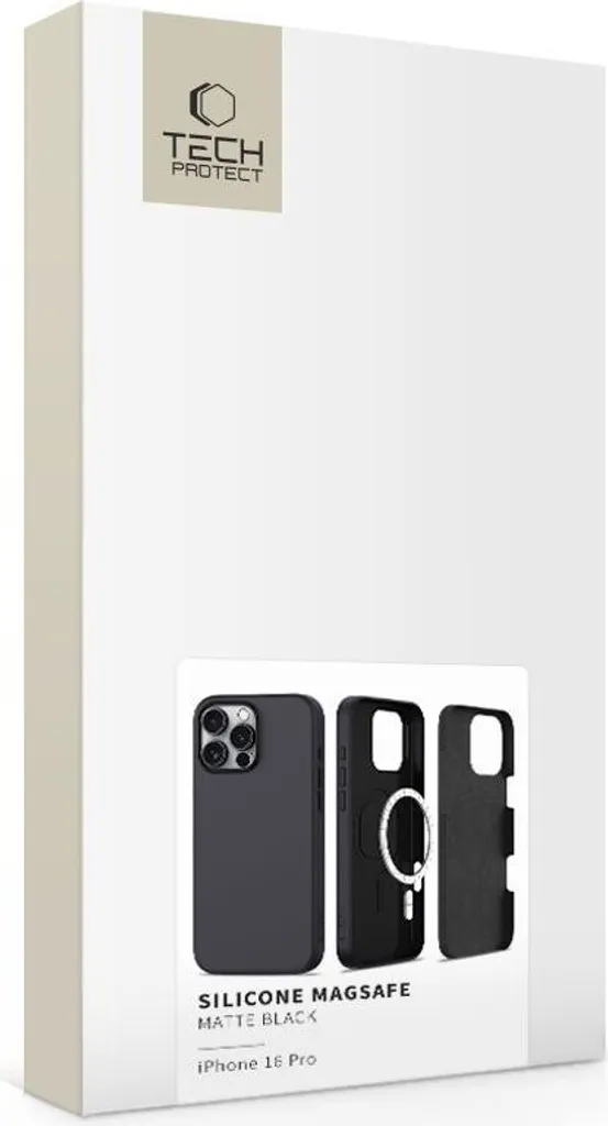 Tech-Protect Silicone Magsafe Iphone 16 Pro Nero opaco - 5