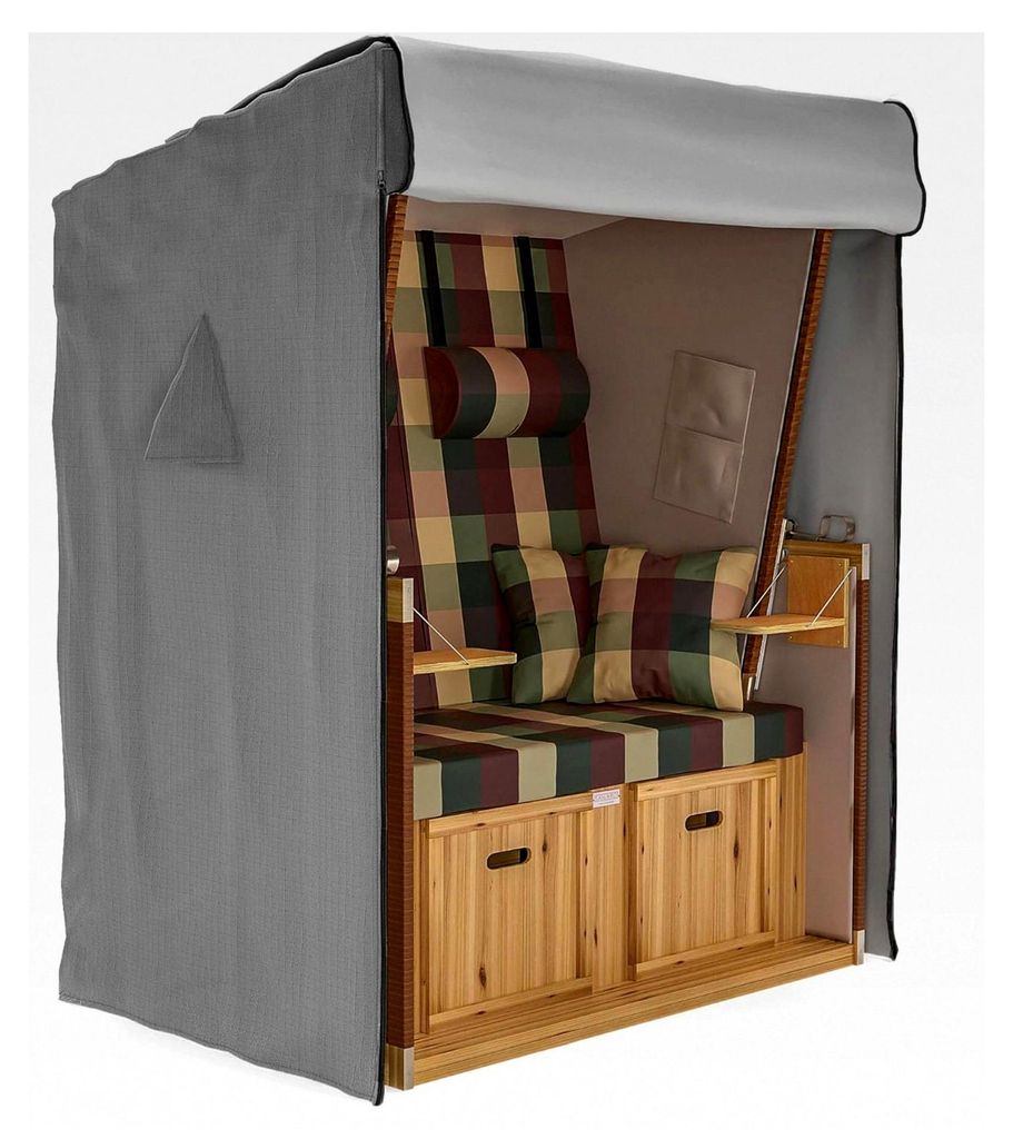 Winterfeste Schutzhülle für Strandkörbe 135 cm, passend für 120 cm Breite – RipStop-Technologie mit 600D Oxford Stoff, reißfest und UV-best...