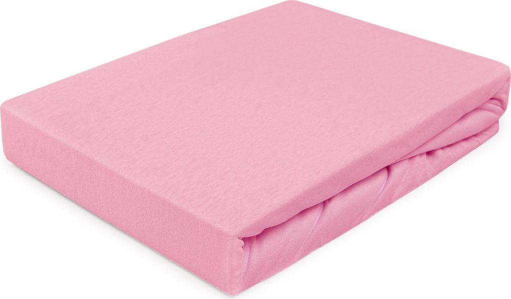 Prostěradlo s gumou, žerzej 90x200cm, světle růžové Obrázek produktu 1