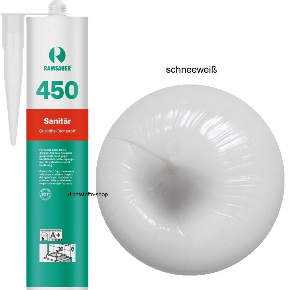 Ramsauer 450 Sanitär 1K Silikon Dichtstoff 310ml Kartusche Produktbild 