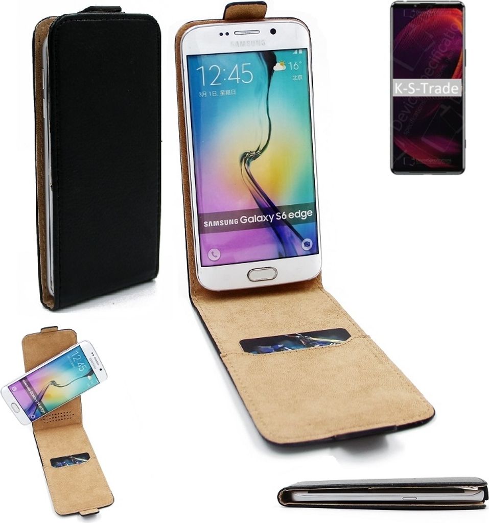 K-S-Trade Schutzhülle Handyhülle kompatibel mit Sony Xperia 5 III Flipstyle 360° Smartphone Tasche, schwarz, Case Flip cover